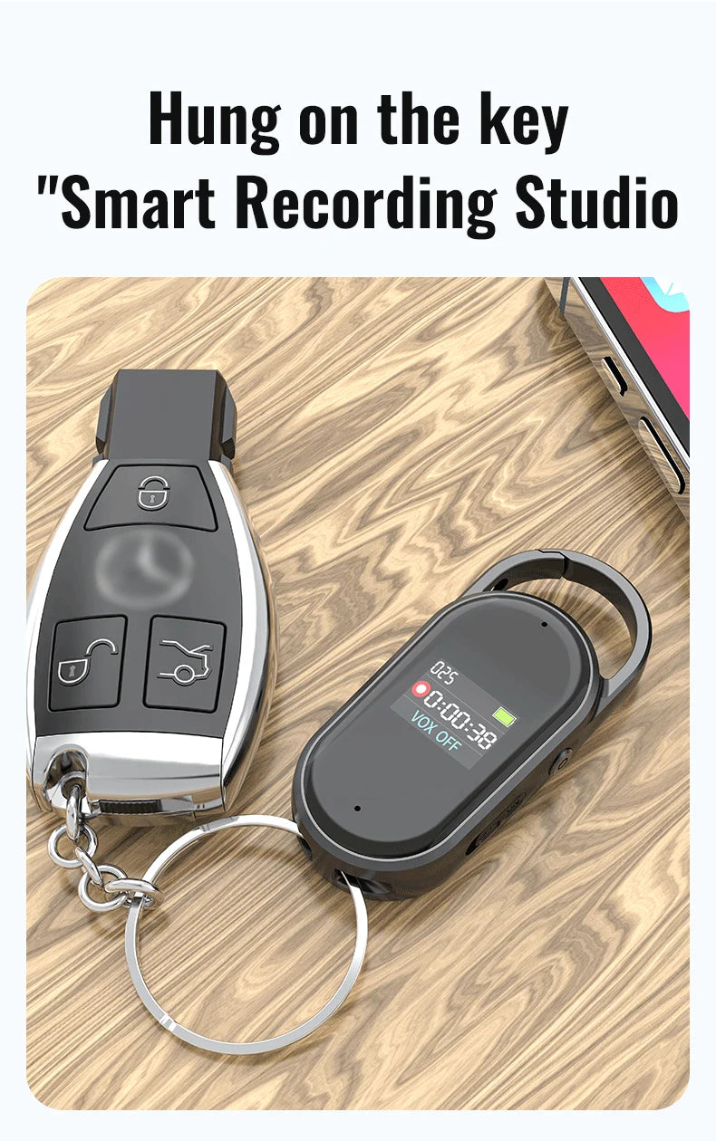 AI Voice Recorder Dictaphone with Real-Time Transcription and Translation Audio Recording Noise Reduction for Lectures Meeti