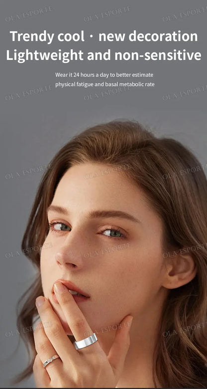 2025 Smart Ring with Charging Case for Men Women, Battery Life, 10 Days, Health Monitor, 5ATM Waterproof, Multiple Sports Mode