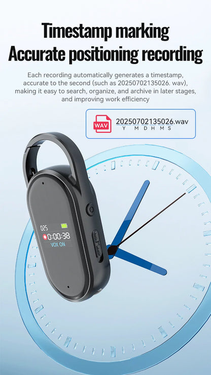 AI Voice Recorder Dictaphone with Real-Time Transcription and Translation Audio Recording Noise Reduction for Lectures Meeti