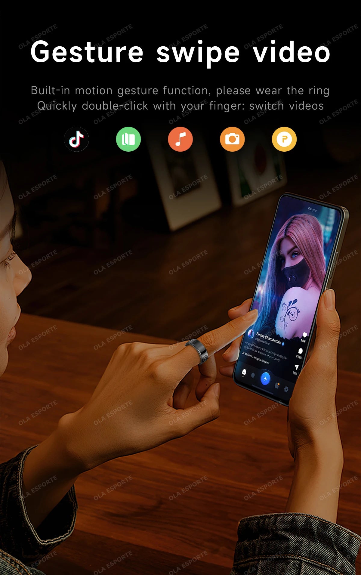 2025 Smart Ring with Display Screen and Touch, Wireless Charging, Health Manager, 5 ATM Waterproof For Men Women Rings R12 R11