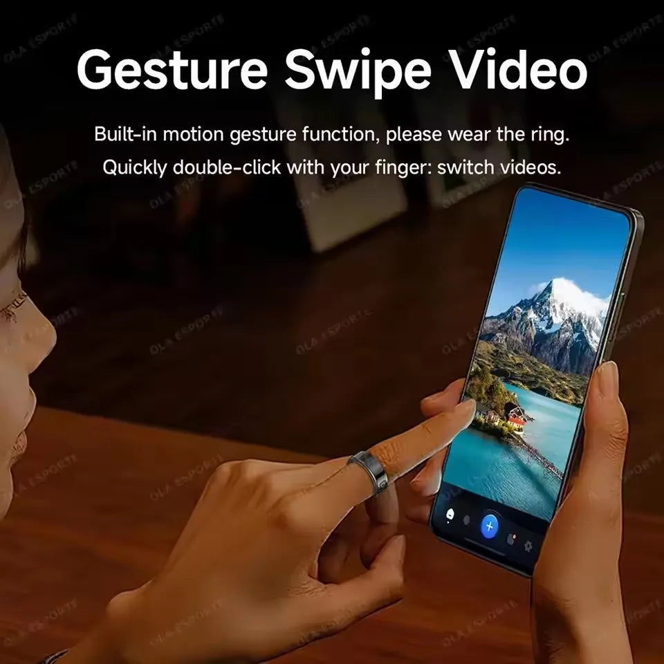 2025 Smart Ring with Display Screen and Touch, Wireless Charging, Health Manager, 5 ATM Waterproof For Men Women Rings R12 R11