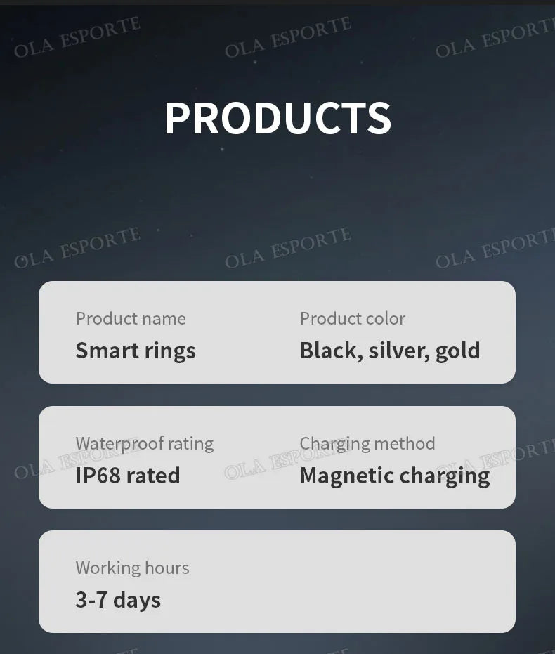 2025 Smart Ring with Charging Case for Men Women, Battery Life, 10 Days, Health Monitor, 5ATM Waterproof, Multiple Sports Mode