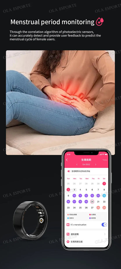 2025 Smart Ring with Charging Case for Men Women, Battery Life, 10 Days, Health Monitor, 5ATM Waterproof, Multiple Sports Mode