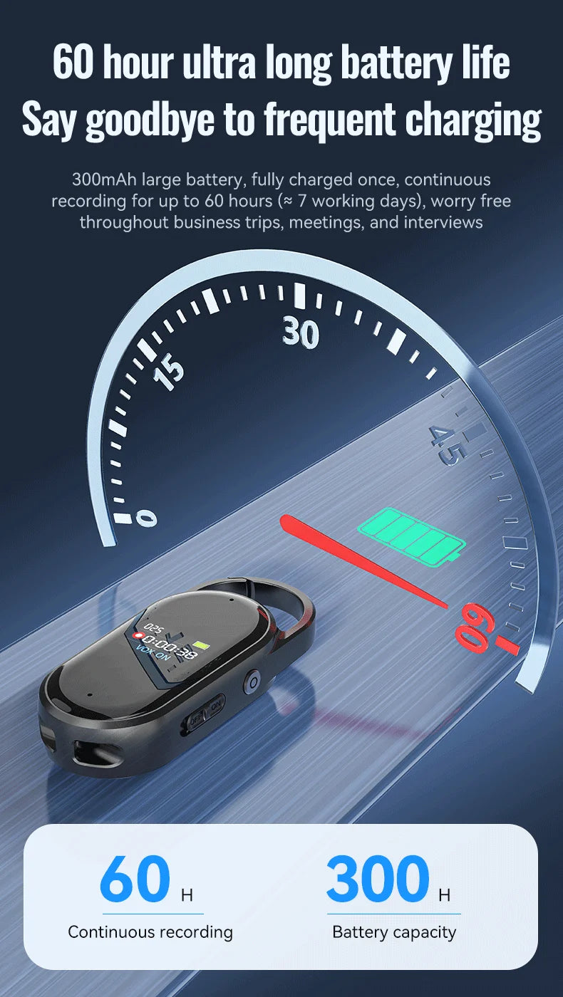 AI Voice Recorder Dictaphone with Real-Time Transcription and Translation Audio Recording Noise Reduction for Lectures Meeti