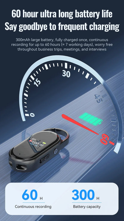 AI Voice Recorder Dictaphone with Real-Time Transcription and Translation Audio Recording Noise Reduction for Lectures Meeti