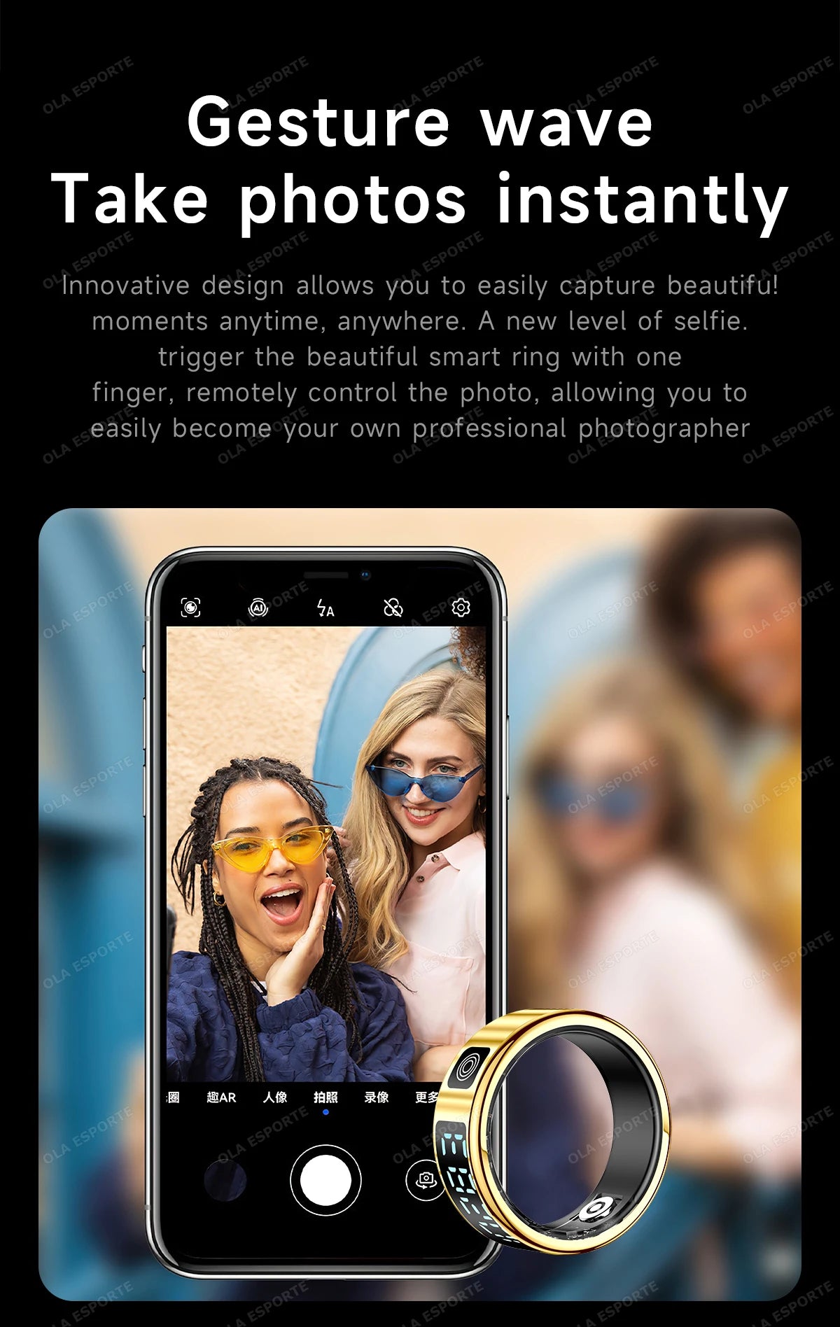 2025 Smart Ring with Display Screen and Touch, Wireless Charging, Health Manager, 5 ATM Waterproof For Men Women Rings R12 R11