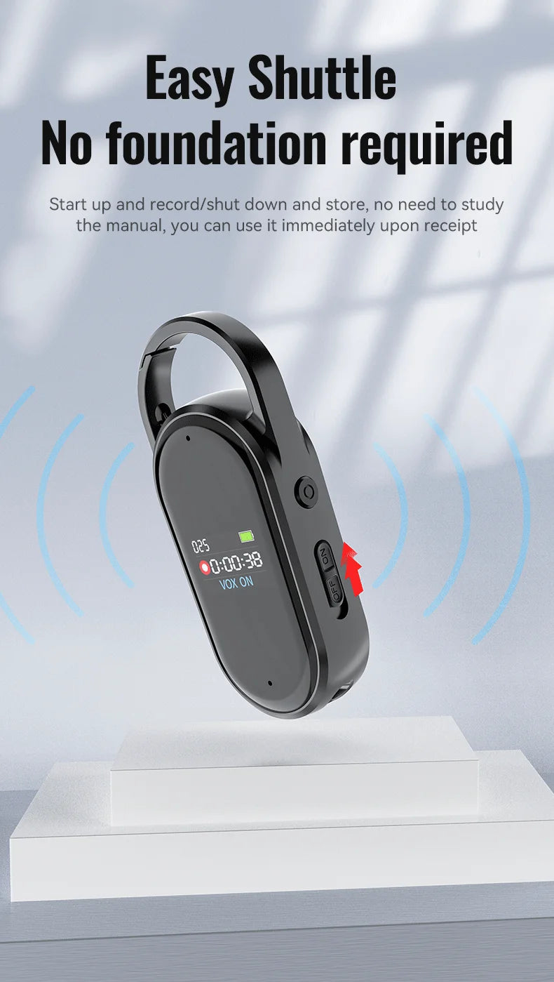 AI Voice Recorder Dictaphone with Real-Time Transcription and Translation Audio Recording Noise Reduction for Lectures Meeti