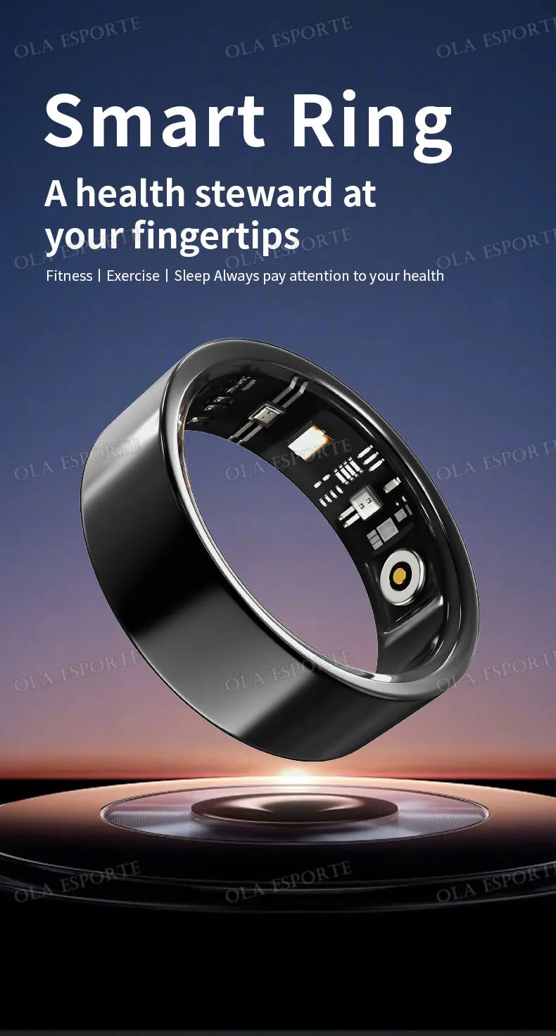 2025 Smart Ring with Charging Case for Men Women, Battery Life, 10 Days, Health Monitor, 5ATM Waterproof, Multiple Sports Mode
