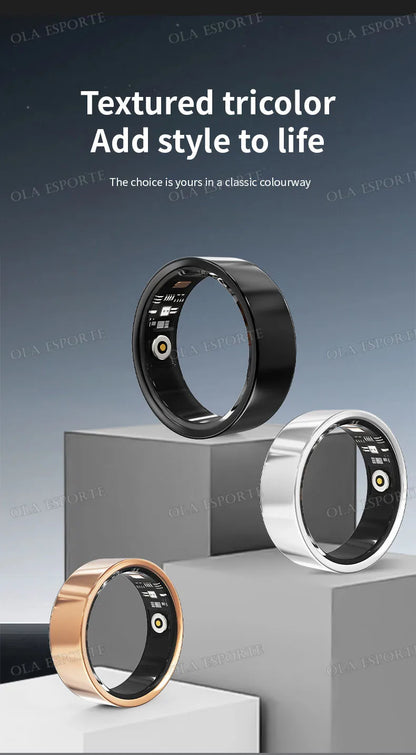 2025 Smart Ring with Charging Case for Men Women, Battery Life, 10 Days, Health Monitor, 5ATM Waterproof, Multiple Sports Mode