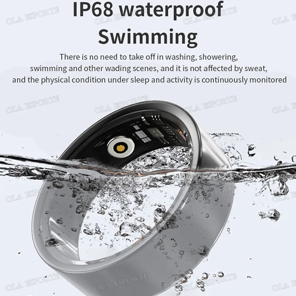 2025 Smart Ring with Charging Case for Men Women, Battery Life, 10 Days, Health Monitor, 5ATM Waterproof, Multiple Sports Mode