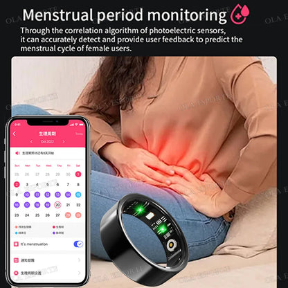 2025 Smart Ring with Charging Case for Men Women, Battery Life, 10 Days, Health Monitor, 5ATM Waterproof, Multiple Sports Mode