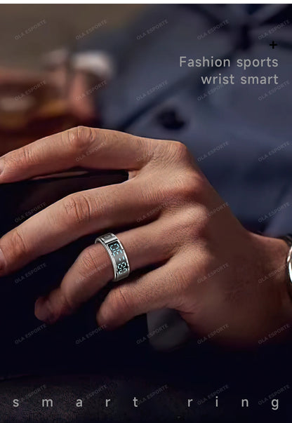 2025 Smart Ring with Display Screen and Touch, Wireless Charging, Health Manager, 5 ATM Waterproof For Men Women Rings R12 R11