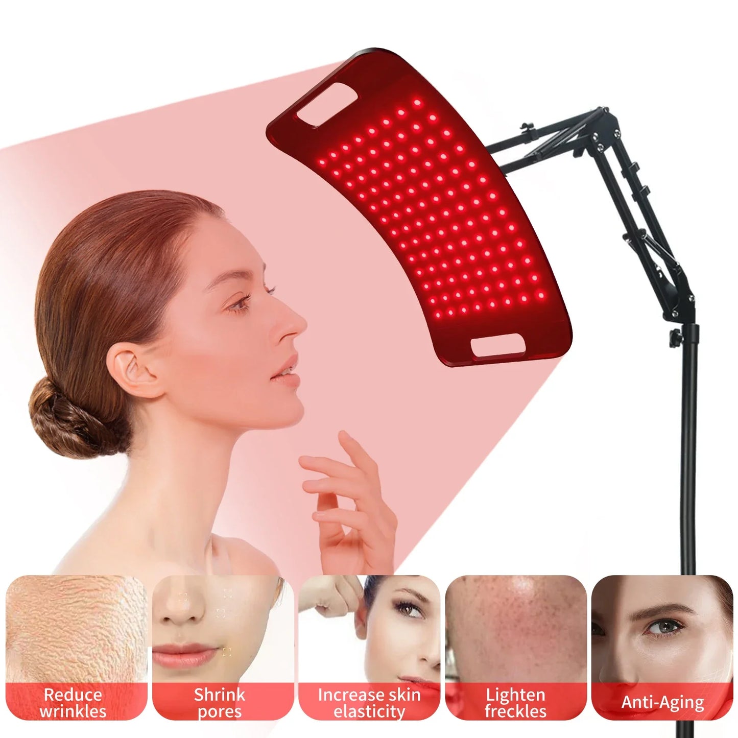 Red Light Lamp for Body Infrared Light Panel with Stand 660nm Red Light &850nm Near Infrared Light Device